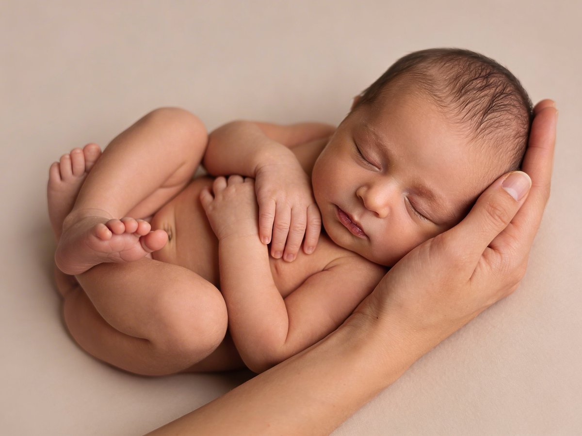 Pose sicure per neonato con adeguato sostegno della testa e del corpo